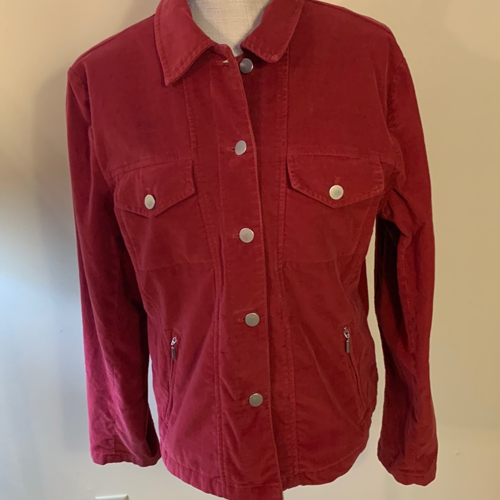 EUC Talbots fine wale rose corduroy jacket. Fabric has some stretch SZ M